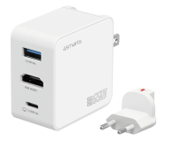 4smarts Ładowarka podróżna Flex Hub 65W GaN USB-C/USB-A/HDMI biały - 1486742 - zdjęcie 2
